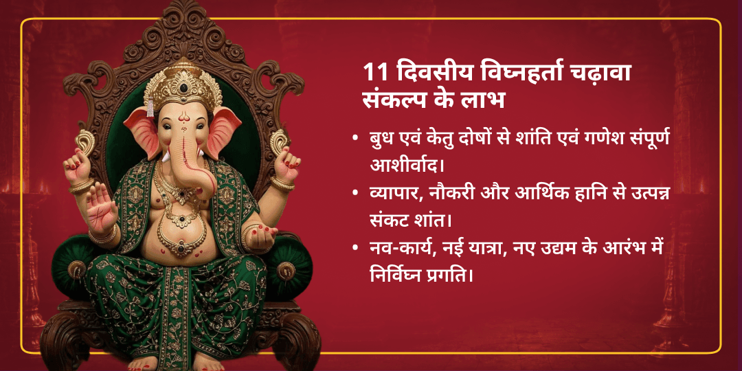 गणेश जन्मोत्सव 11 दिवसीय विघ्नहर्ता गणपति चढ़ावा संकल्प