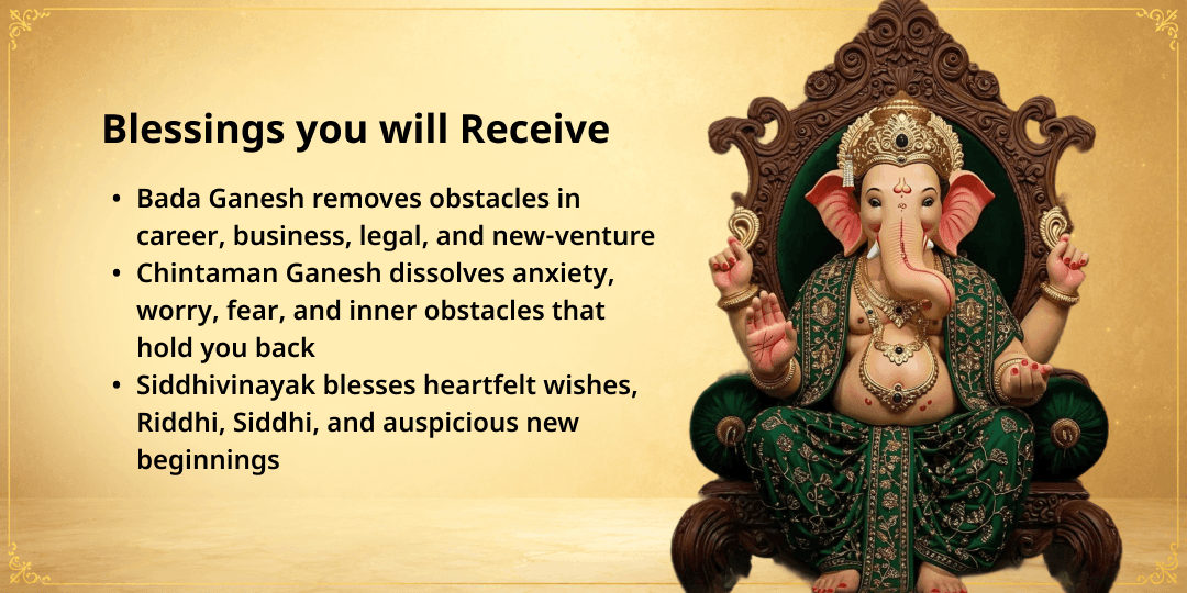 Ganesh Chaturthi 3 Ganesh Temples Modak & Durva Chadhava 