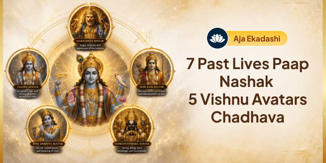 Put an end to 7 lifetimes of sins! During Aja Ekadashi that brings limitless punya, invoke Shri Hari’s 5 powerful avatars.