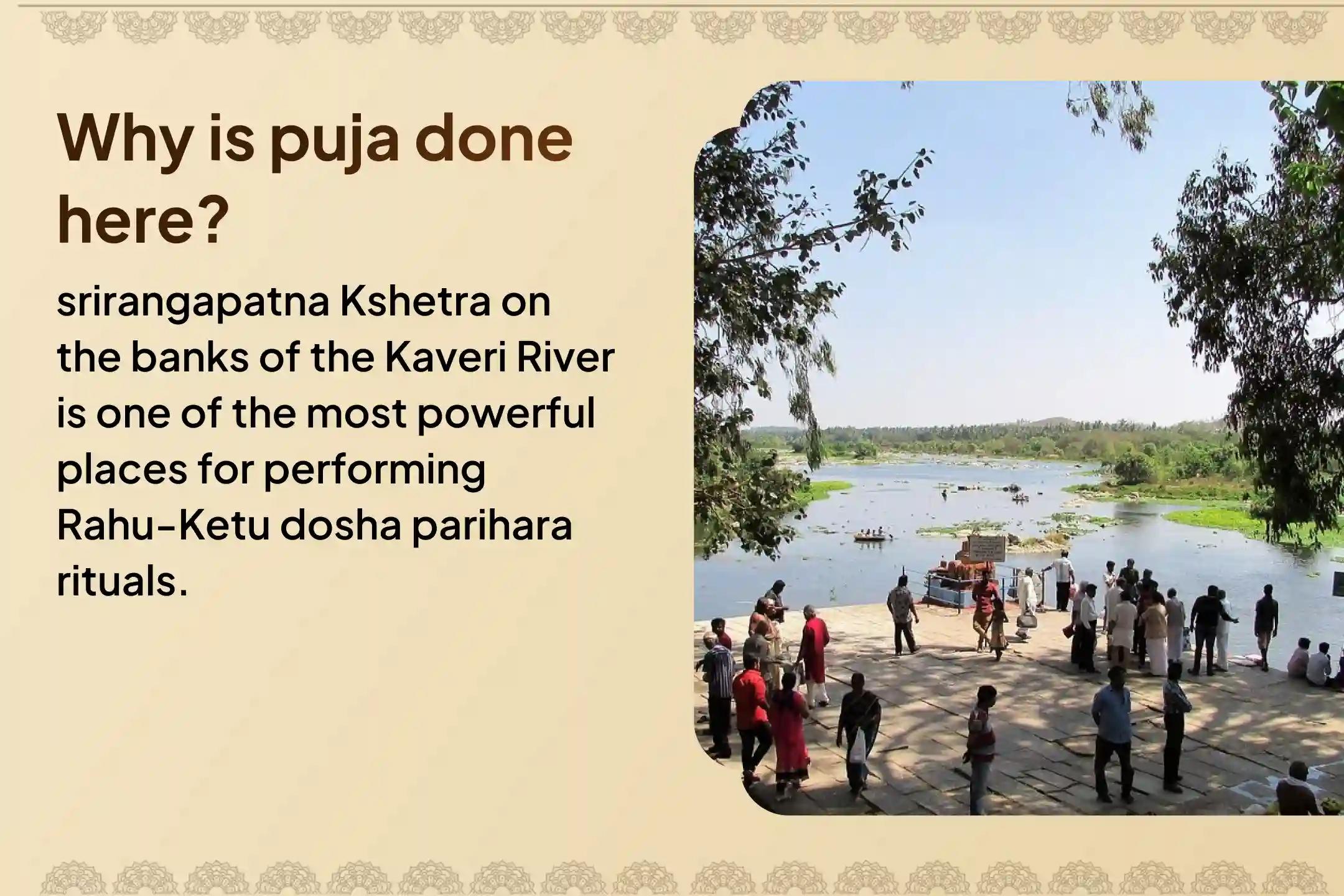 🕉️Participate in the 'Rahu Ketu Dosh Parihara Pooja' at Gosai Ghat, Srirangapatna Kshetra to avoid family disputes, gain mental clarity, and seek divine protection from financial losses