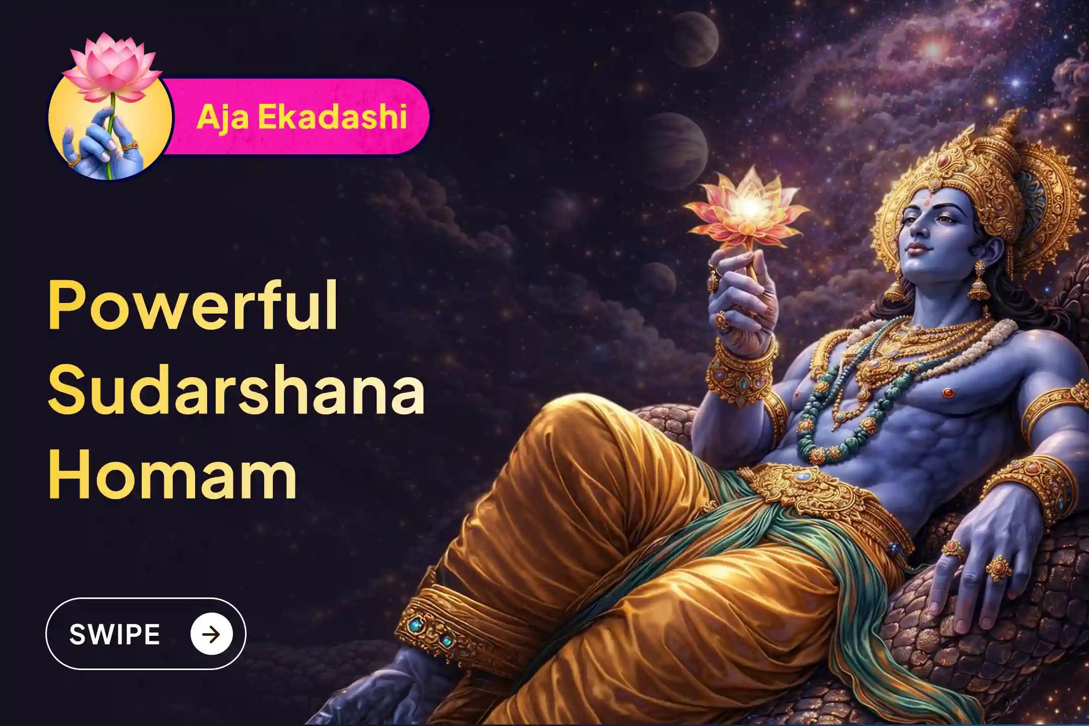 ನಕಾರಾತ್ಮಕತೆಯನ್ನು ಹೋಗಲಾಡಿಸಲು ಹಾಗೂ ಭಯ, ಆತಂಕ ಮತ್ತು ಮಾನಸಿಕ ಗೊಂದಲಗಳಿಂದ ಮುಕ್ತಿ ಪಡೆಯಲು ಶ್ರೀ ಮಹಾವಿಷ್ಣು ವಿಶೇಷ ‘ಸುದರ್ಶನ ಹೋಮ’ದಲ್ಲಿ ಭಕ್ತಿಯಿಂದ ಪಾಲ್ಗೊಳ್ಳಿ 🙏