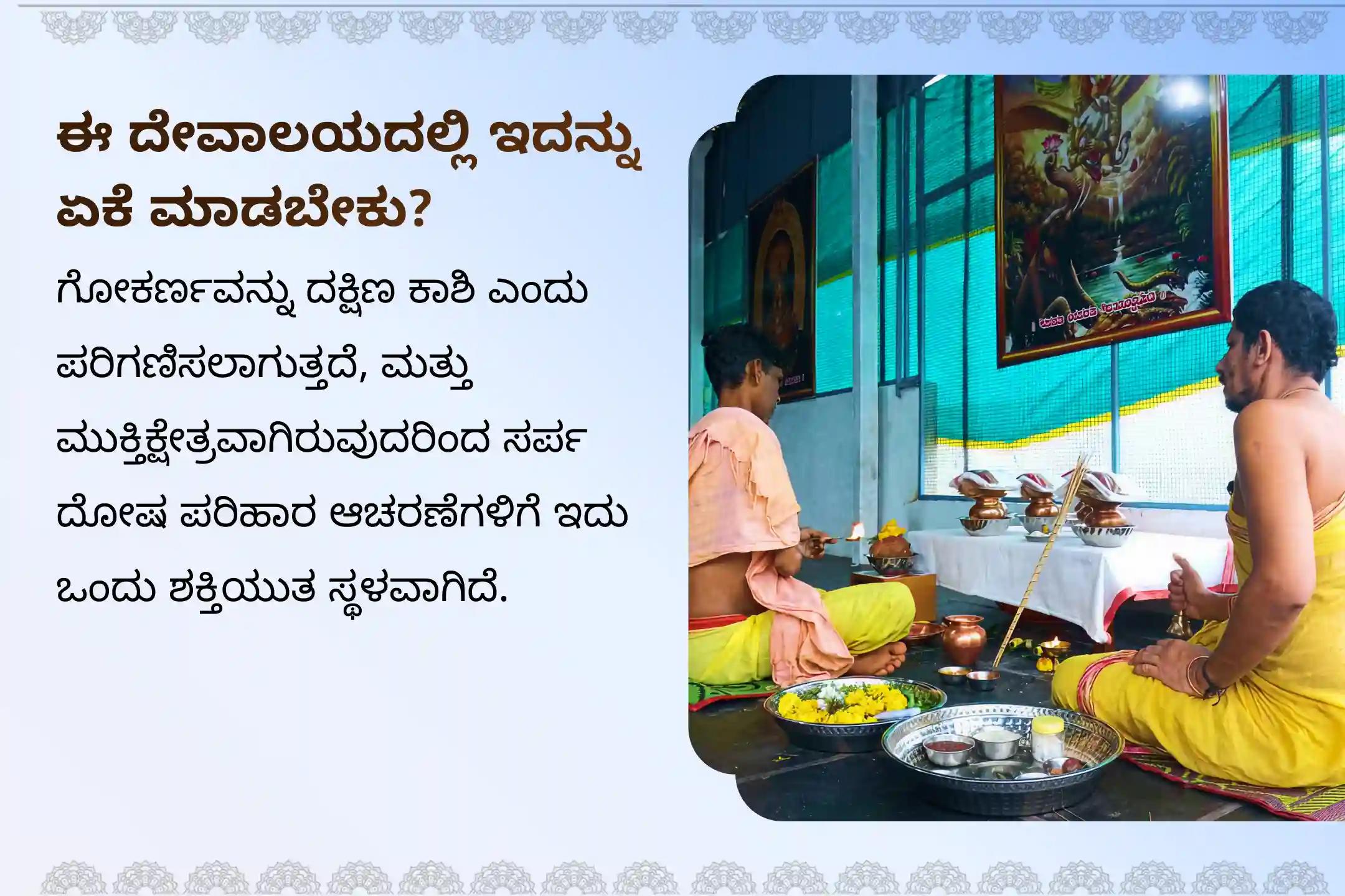 ಸರ್ಪ  ದೋಷದ ದುಷ್ಪರಿಣಾಮಗಳನ್ನು ತೆಗೆದುಹಾಕಲು ಮತ್ತು ಕರ್ಮದ ಪಾಪಗಳನ್ನು ಶುದ್ಧೀಕರಿಸಲು ಆಶ್ಲೇಷಾ ನಕ್ಷತ್ರದ ದಿನದಂದು ಗೋಕರ್ಣದಲ್ಲಿ ನಡೆಯುವ ವಿಶೇಷ ಆಶ್ಲೇಷಾ ಬಲಿ ಪೂಜೆಯಲ್ಲಿ ಭಾಗವಹಿಸಿ