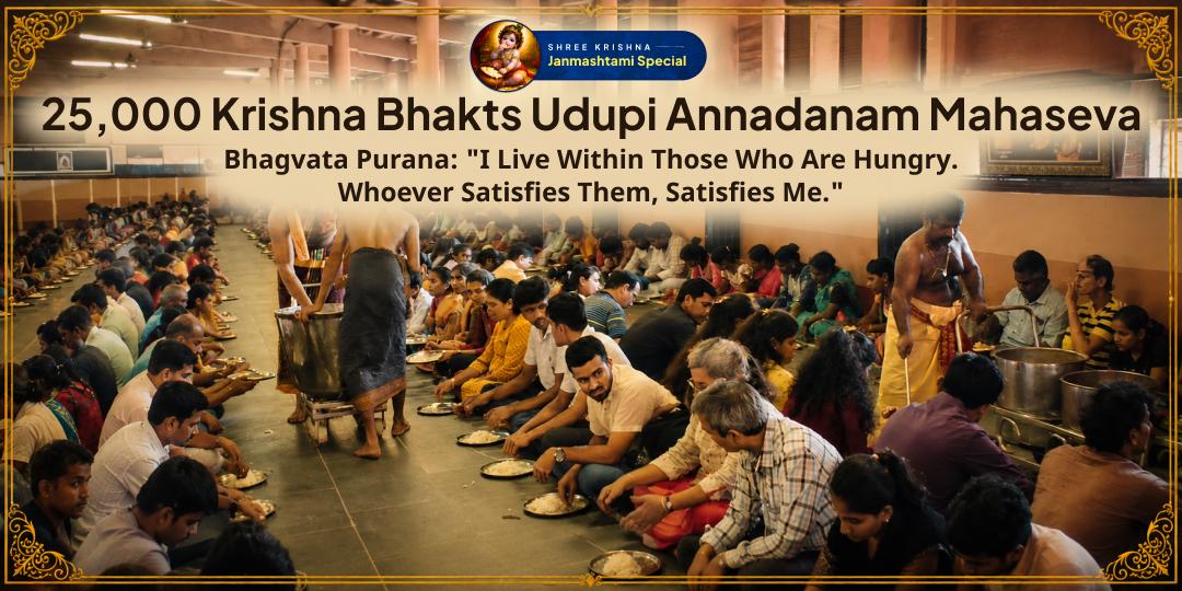 25,000 Devotees, Fed Through Your Contribution - Join the Janmashtami Annadanam Mahaseva at Sri Krishna Temple, Udupi! 