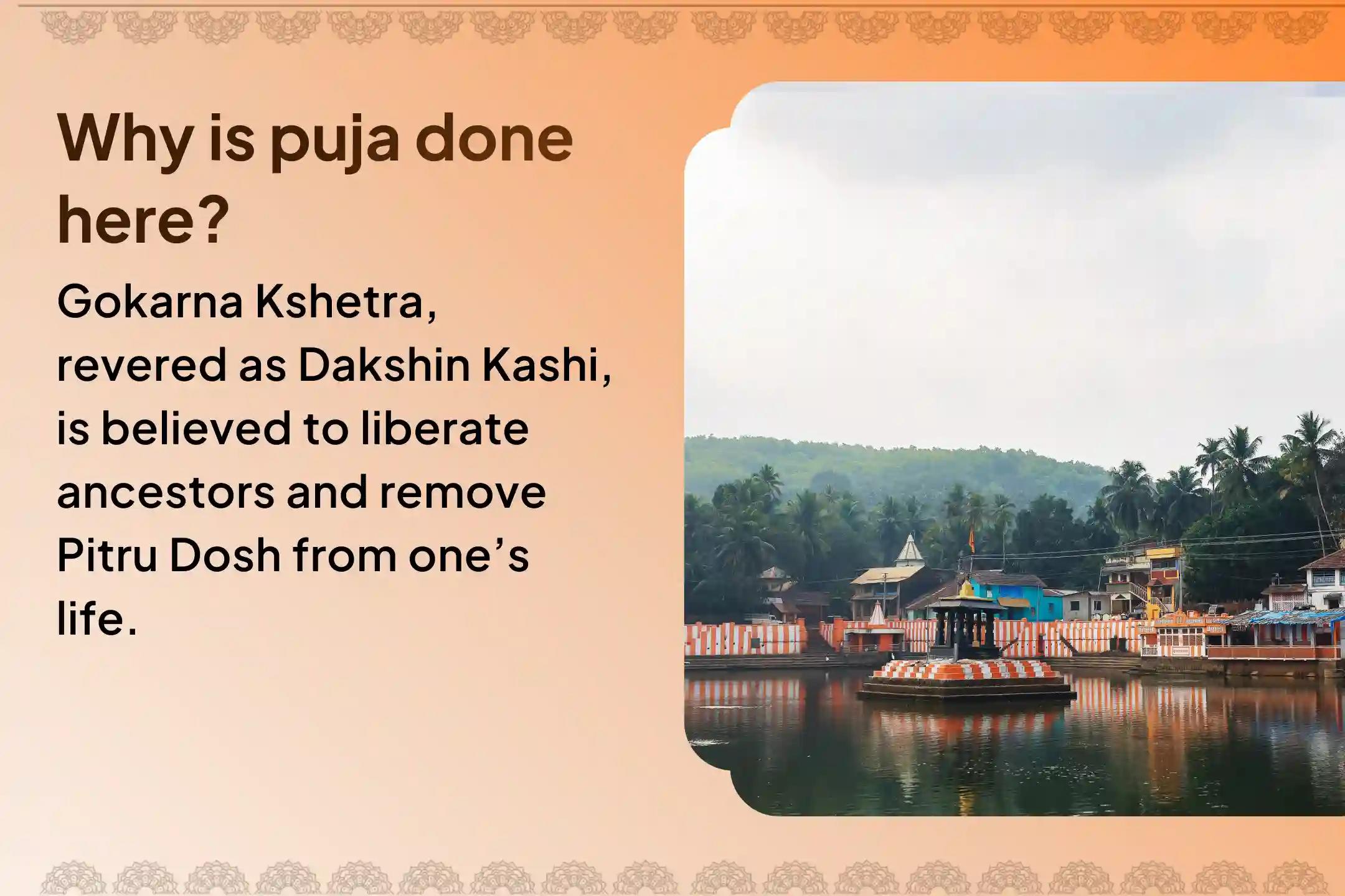 Participate in the Amavasya Gokarna Kshetra Pitru Shanti Special Narayan Bali Puja, Tripindi Shradh, Pitru Dosh Shanti Puja, and Tila Homa to relieve ancestral curses and Bring Peace for Departed Souls.