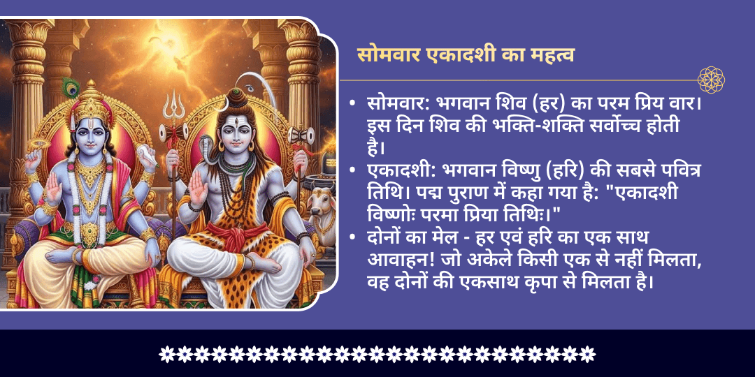 सोमवार एकादशी हरि - हर 4 मंदिर चढ़ावा