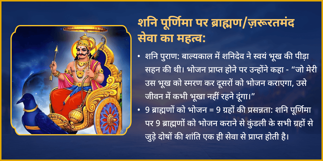 शनि पूर्णिमा 9 ग्रह तृप्ति 9 ब्राह्मण एवं ज़रूरतमंद महासेवा