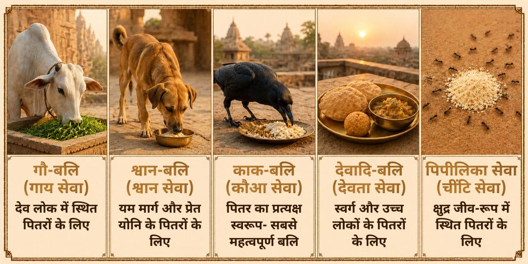 पितृ पक्ष श्राद्ध गया पितृ कृपा प्राप्ति पंचबलि सेवा