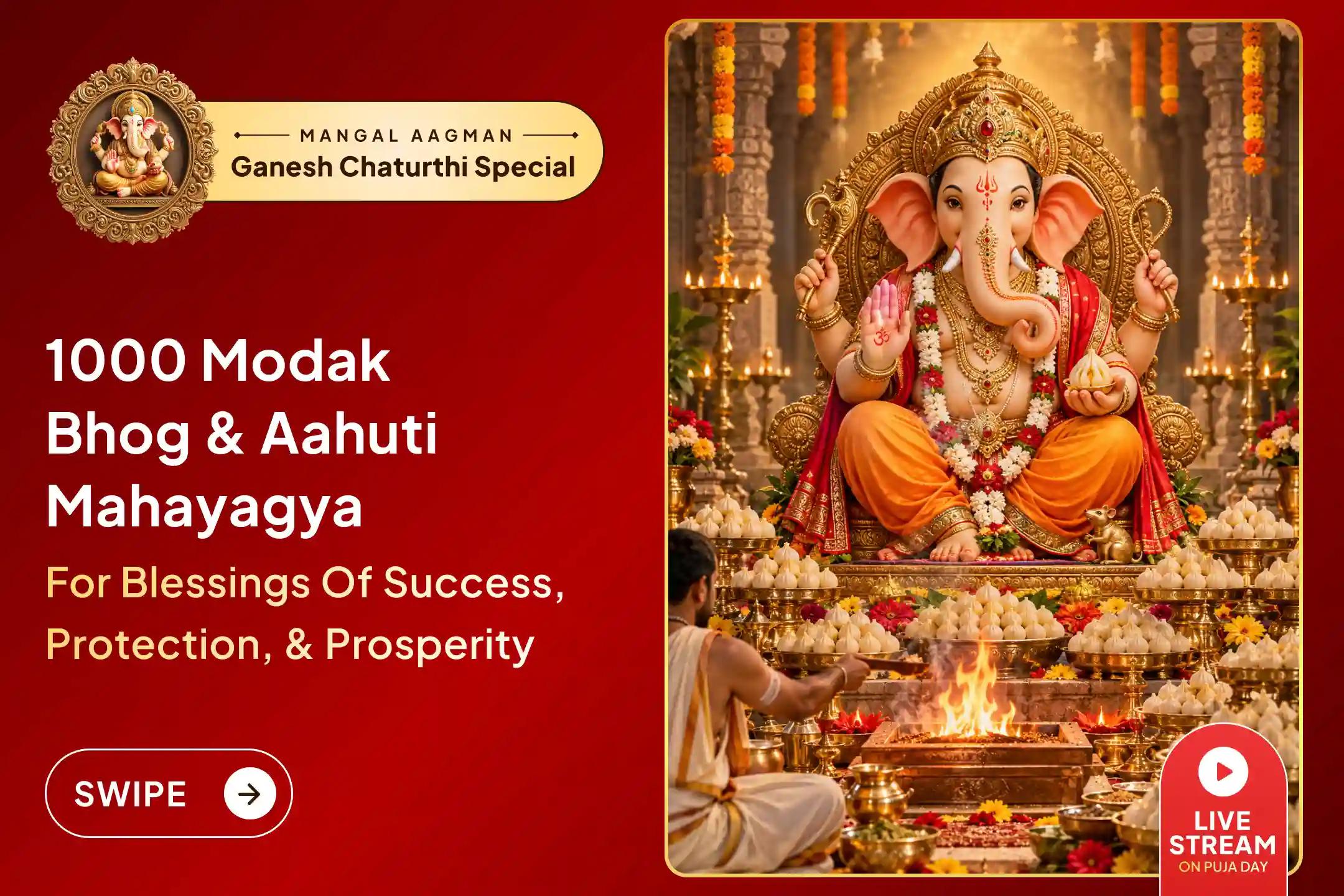Every Obstacle Melts Away When 1000 Modaks Are Offered to Vighnaraj Ganapati.