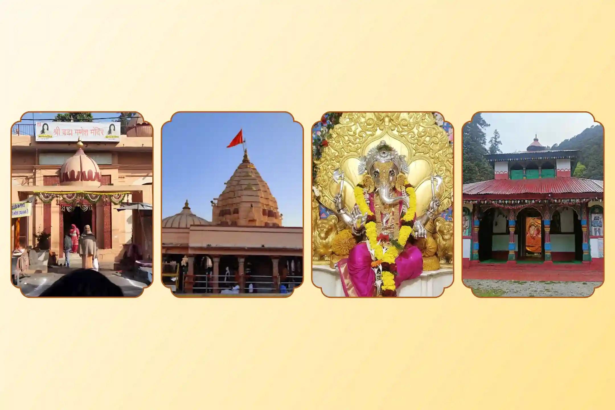 बड़ा गणेश मंदिर, चिंतामन गणेश मंदिर, सिद्धिविनायक चांदिचा गणपति मंदिर, डोडीताल गणेश जन्मस्थल मंदिर,उज्जैन, मध्य प्रदेश | नासिक, महाराष्ट्र | उत्तरकाशी, उत्तराखंड