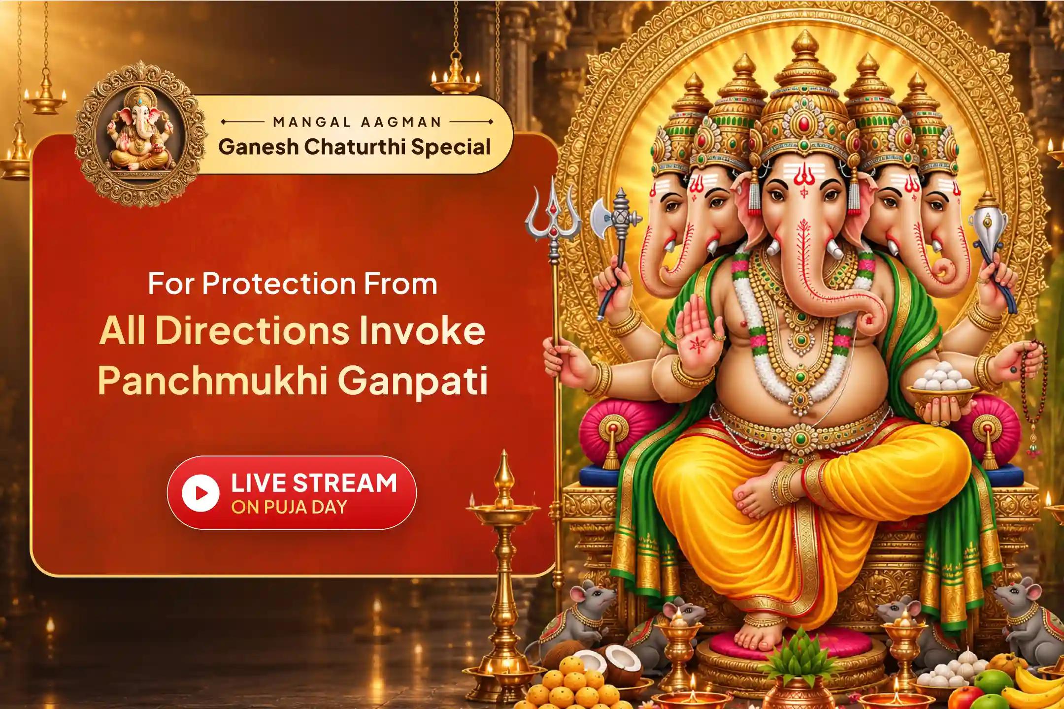 ✨Five faces of Ganesha, one powerful Sankalp for protection in every direction 