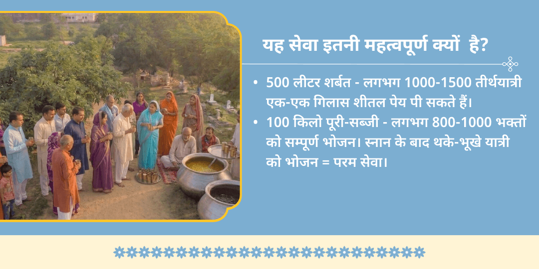 पिठोरी अमावस्या 500L शिकंजी एवं 100Kg पुरी-सब्जी महासेवा