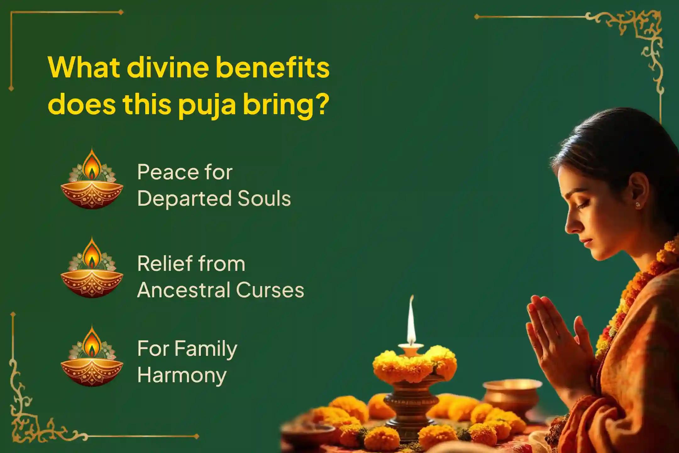  Participate in Shraddha Purnima Dakshina Kashi Gokarna Special  Narayan Bali, Tripindi Shradh, and Tila Homa to bring peace to departed souls and relief from family disputes.