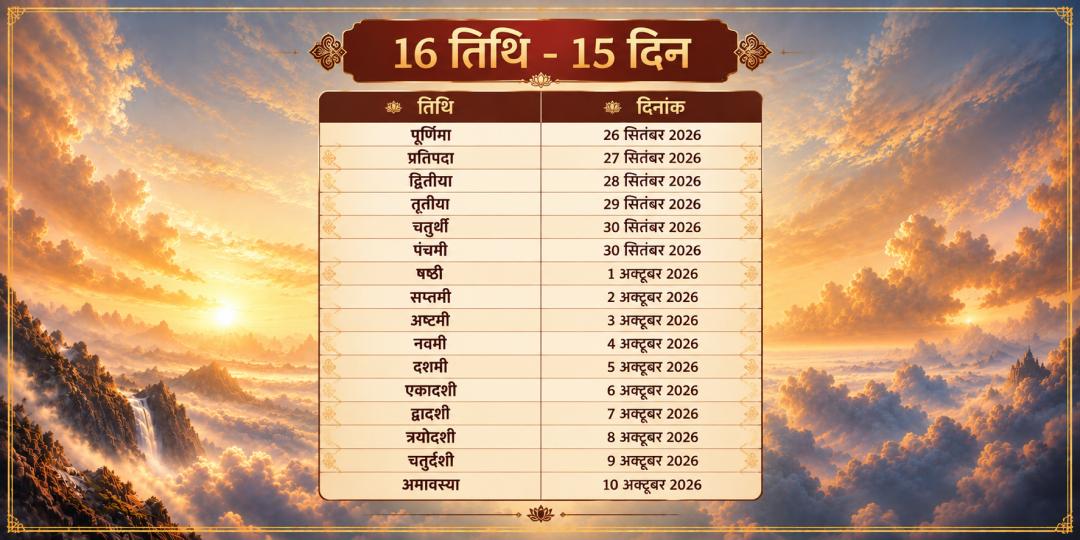 पितृ पक्ष श्राद्ध सम्पूर्ण 16 तिथि पितृ-पति यम धर्मराज चढ़ावा