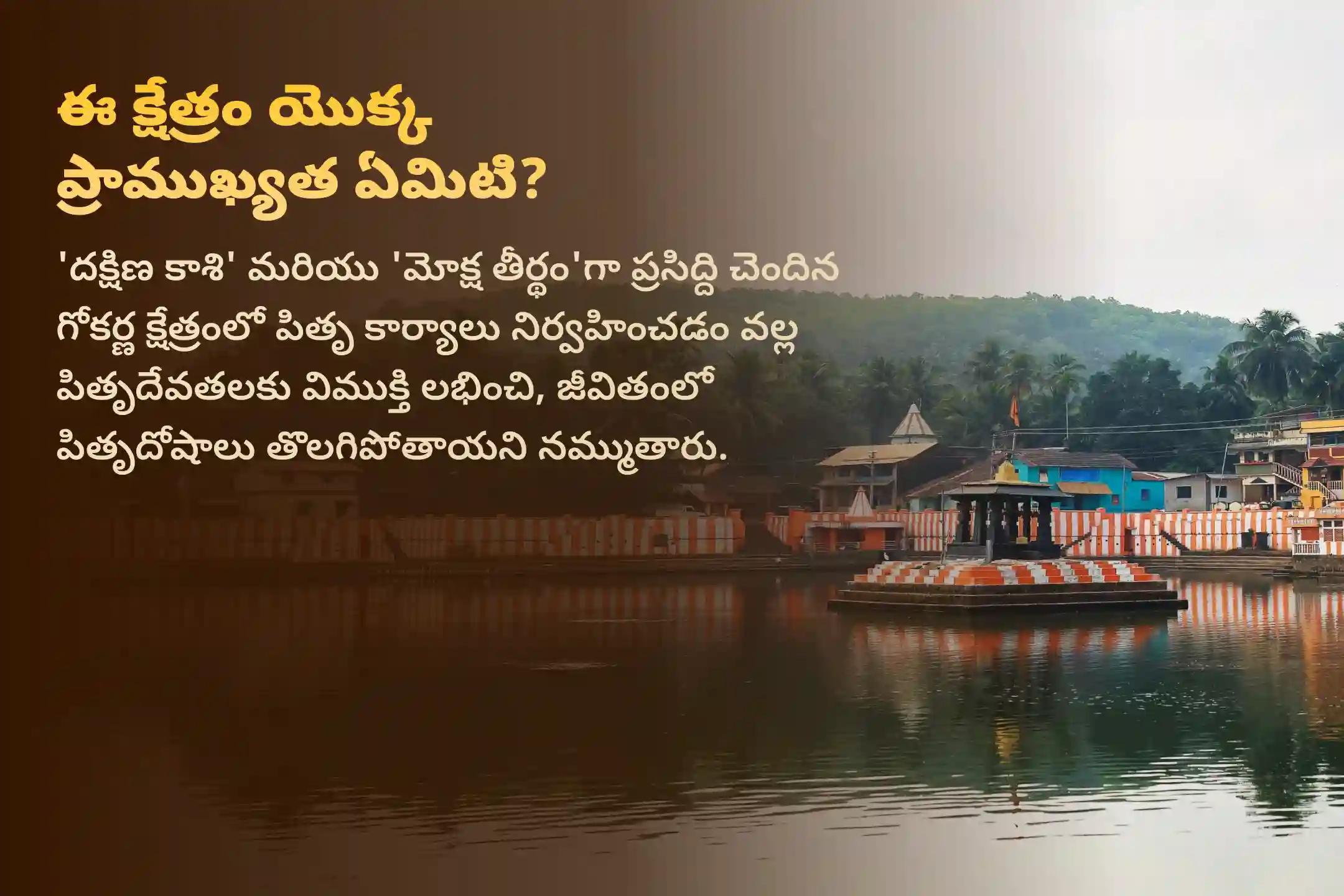 పితృపక్షం మొదటి రోజున 'గోకర్ణ క్షేత్రంలో పితృదోష పరిహార పూజ'లో పాల్గొనండి. మరణించిన మీ పితృదేవతలకు ఆత్మశాంతిని ప్రసాదించండి, పితృదోషాలను శాంతింపజేయండి మరియు దీర్ఘకాలిక కుటుంబ కలహాలను తొలగించుకోండి.