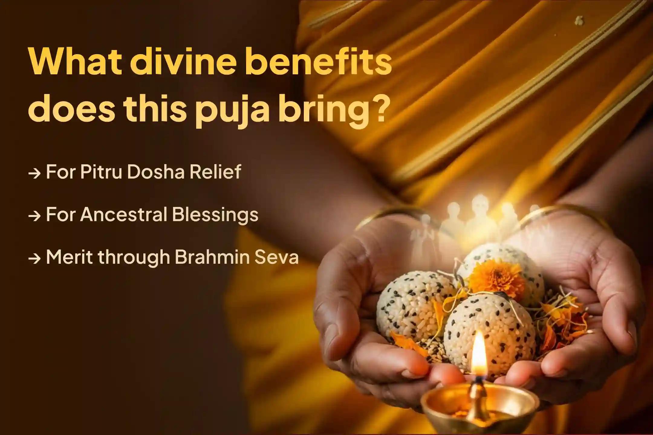 Participate in the 15 Day Kashi Pitru Shanti Special Kashi 15 Day Daily Pitru Dosh Shanti Mahapuja, Ganga Aarti, and Daily Brahmin Bhojan for pitru dosh relief and ancestral blessings