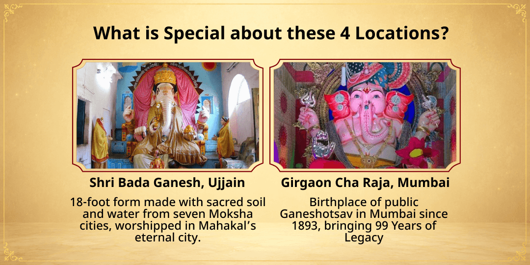 Ganesh Chaturthi 4 Ganesh Temples Modak & Durva Chadhava 