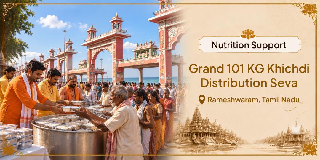 Grand 101KG Khichdi Distribution Seva in Rameshwaram 