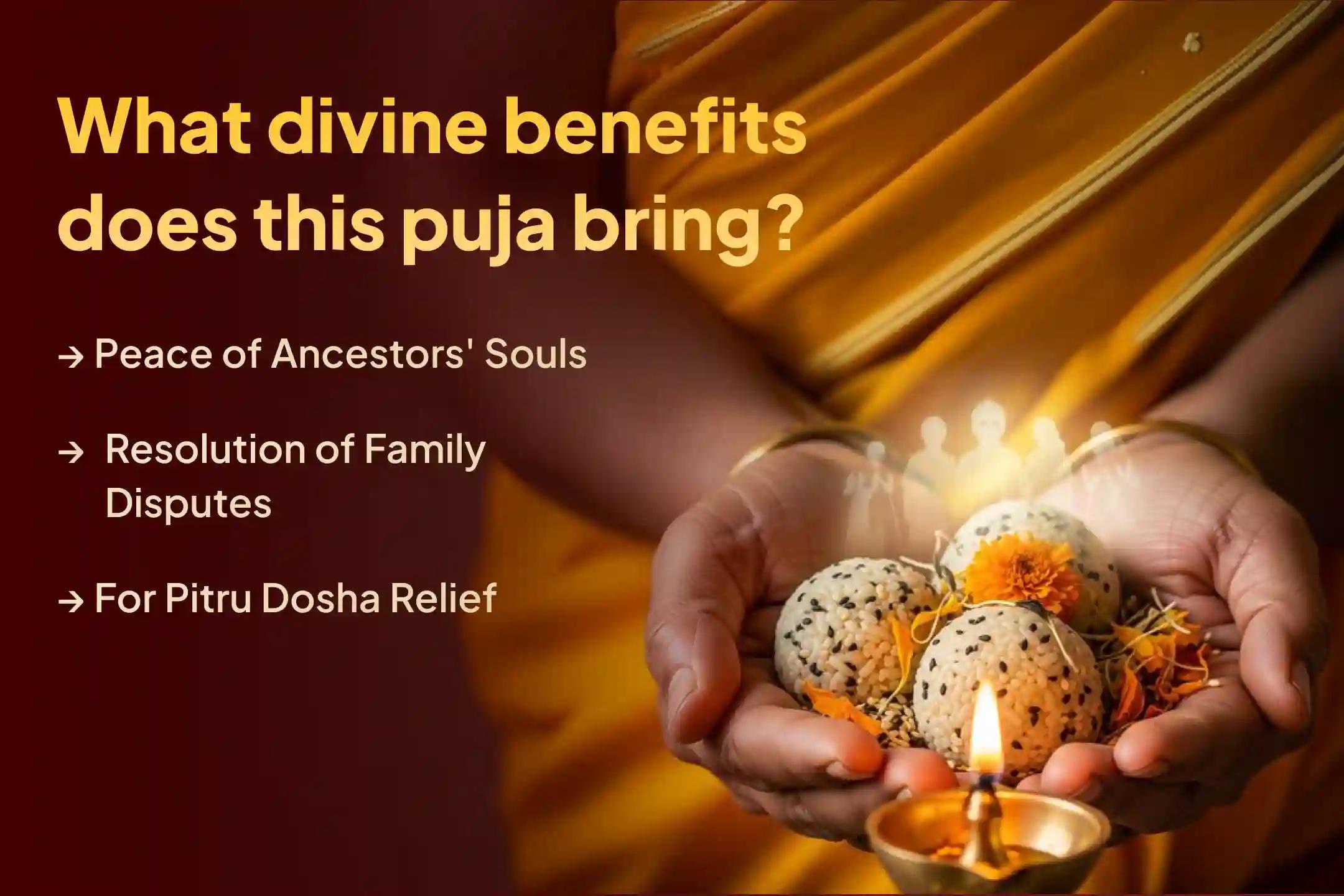 Participate in the 'Srirangapatna Pitru Til Tarpanam and Tila Homa' on the first day of Pitru Paksham to grant eternal peace to ancestral souls, pacify Pitru Dosha, and resolve long-standing family disputes. 