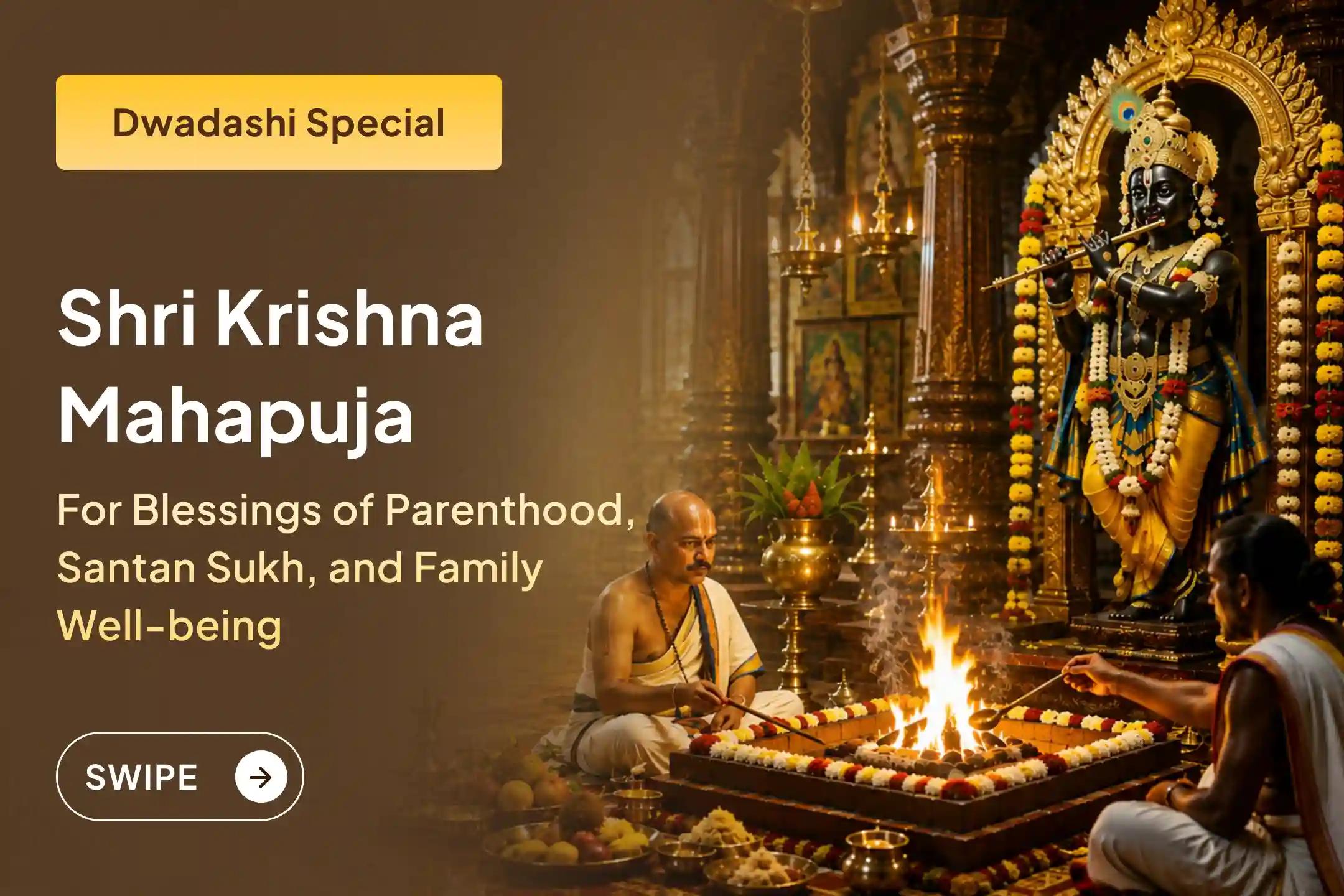 For the family you dream of, place your heartfelt Sankalp in front of Shri Krishna