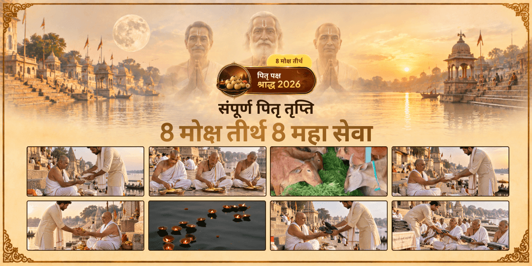 पितृ पक्ष पूर्णिमा पर जब खुलेंगे पितृलोक के द्वार - अष्ट मोक्ष महा तीर्थों पर अष्ट महासेवा करें - सम्पूर्ण पितृ तृप्ति हेतु अभी सहभागी बनें!