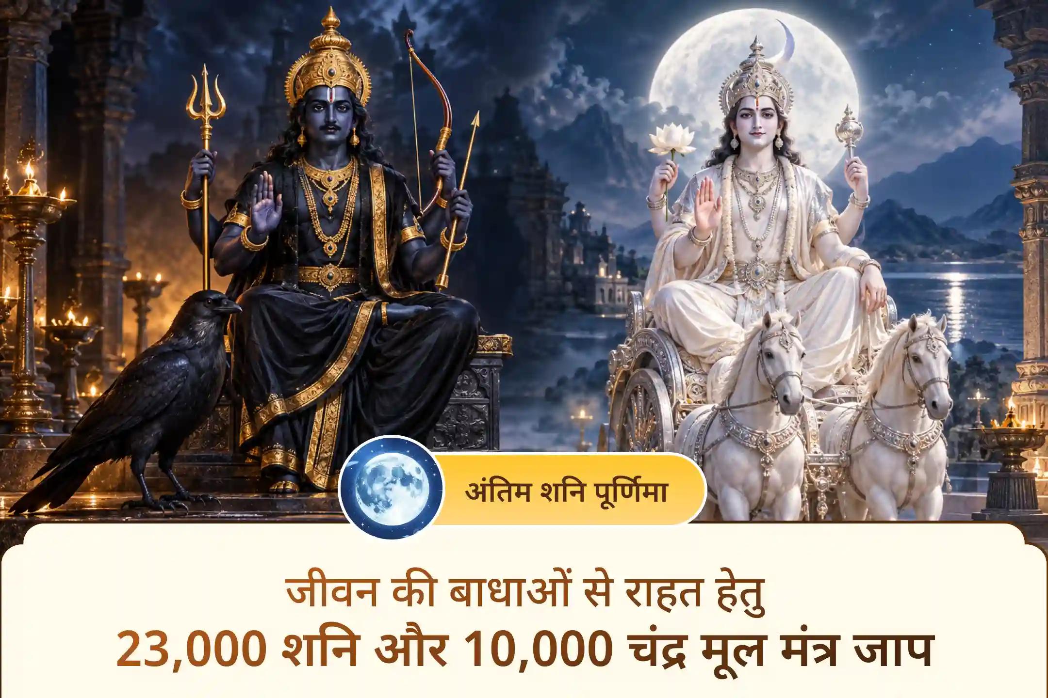 पूर्णिमा की शीतलता में शनि और चंद्र कृपा का विशेष संकल्प लें।