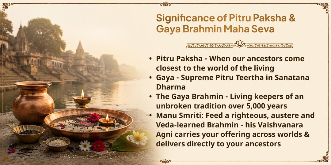 Pitru Paksha Shraddh Gaya Ji Brahmin Seva for Peace of Ancestors