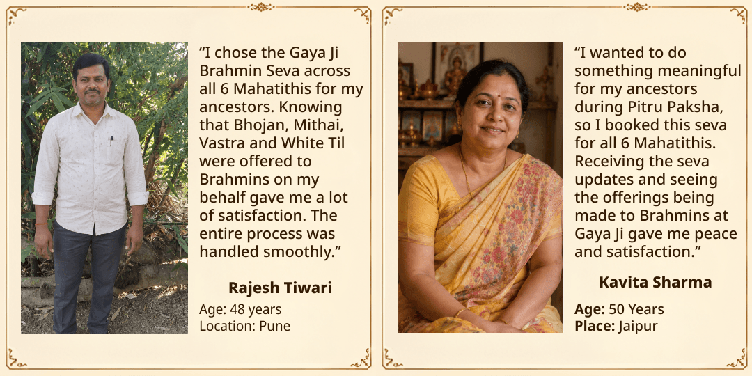Pitru Paksha Shraddh 6 Tithis Gaya Ji Brahmin Seva for Ancestral Peace 