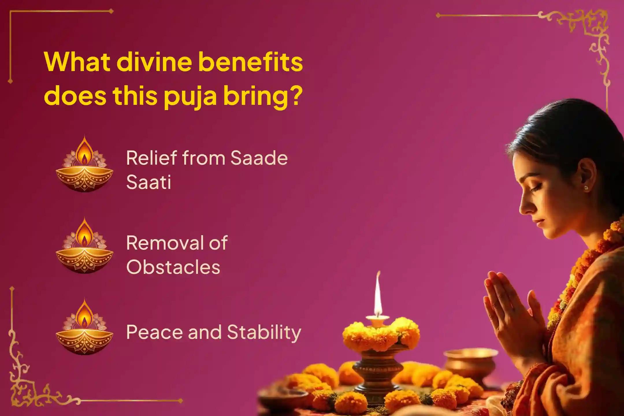 Participate in the Shani Purnima Shani Shanti - Aquarius Special Shani Saade Saati Shanti Puja for Aquarius to seek relief from anxiety, money issues and family issues, which are caused by Shani Saade Saati