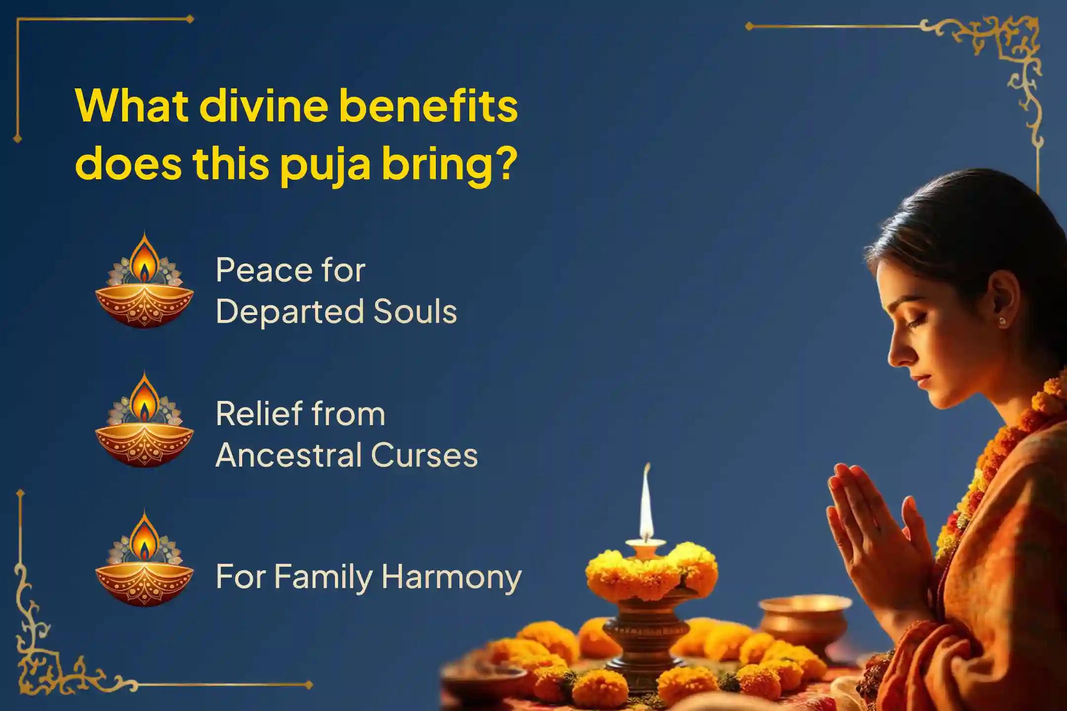 Participate in Maha Bharani Pitru Paksham Dakshina Kashi Gokarna Special  Narayana Bali, Tripindi Shradh, and Tila Homa to bring peace to departed souls and relief from family disputes.