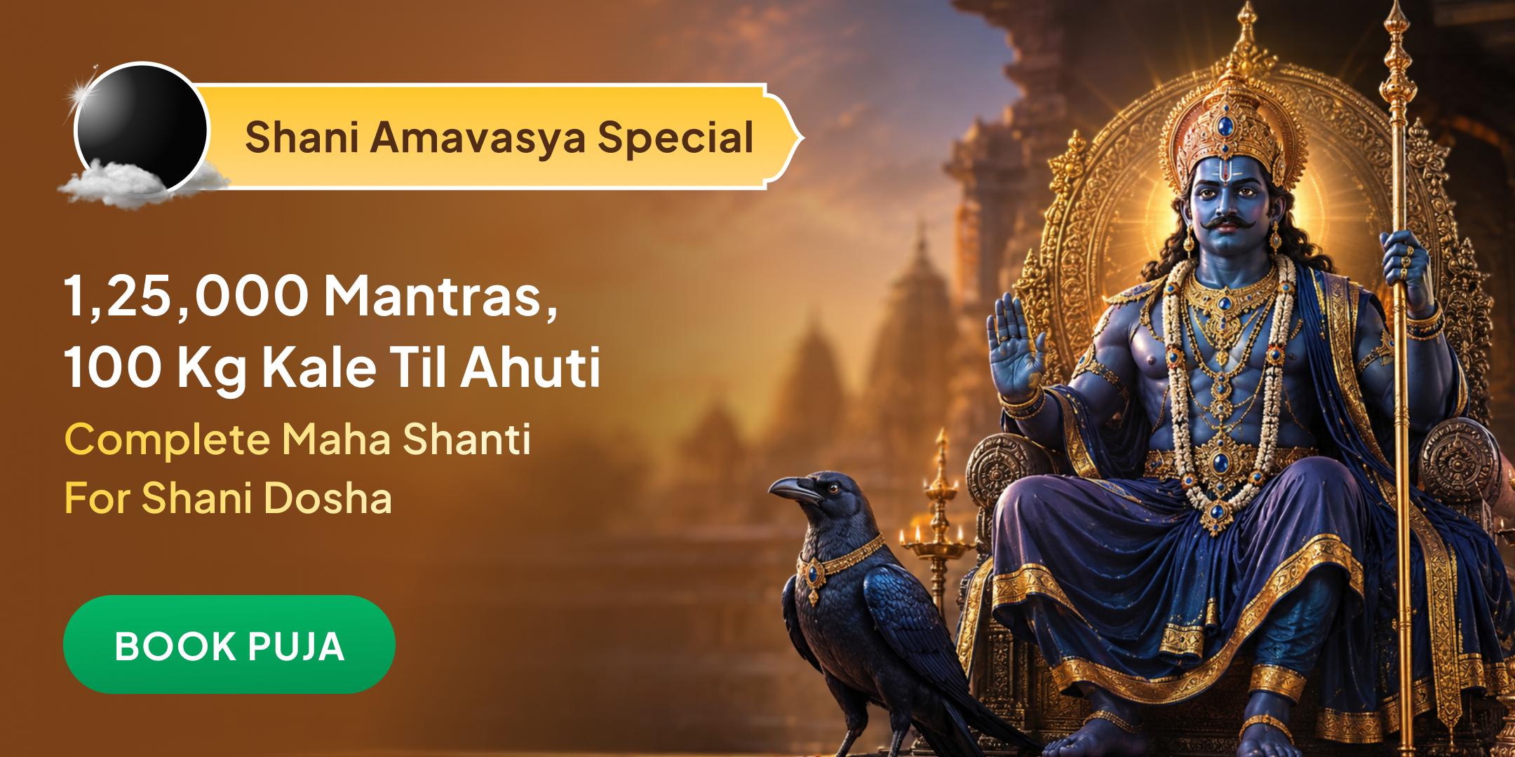 100 Kg Kale Til Agni Aahuti Maha Yagya, 10 Ltr Til Tel Abhishek, 1,25,000 Shani Mantra Jaap, Sade Sati Shanti Maha Puja