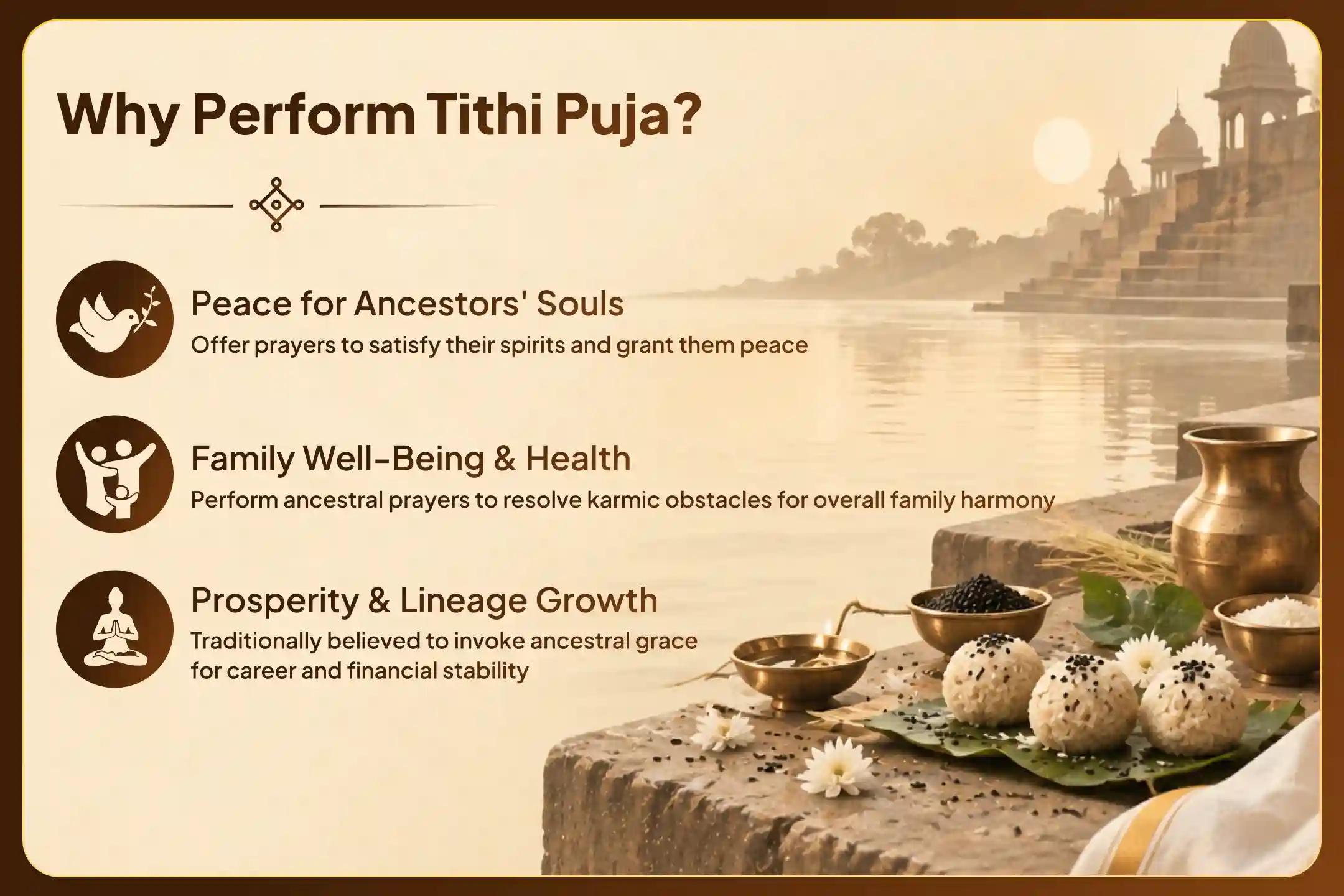 Participate in the Panchami Punya Tithi Pitru Shradh Puja and Til Tarpan to bring peace to your ancestors' souls and bring good health, harmony, and prosperity to your family