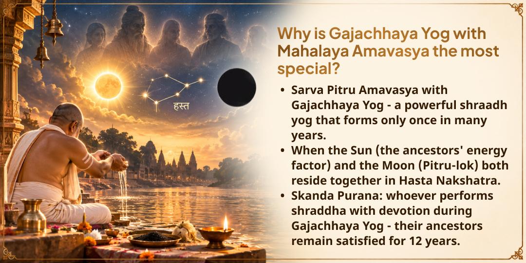 Mahalaya Sarva Pitru Amavasya-Gajachhaya Yog Gaya 4 Prahar Pitru Moksha Prapti Mahaseva