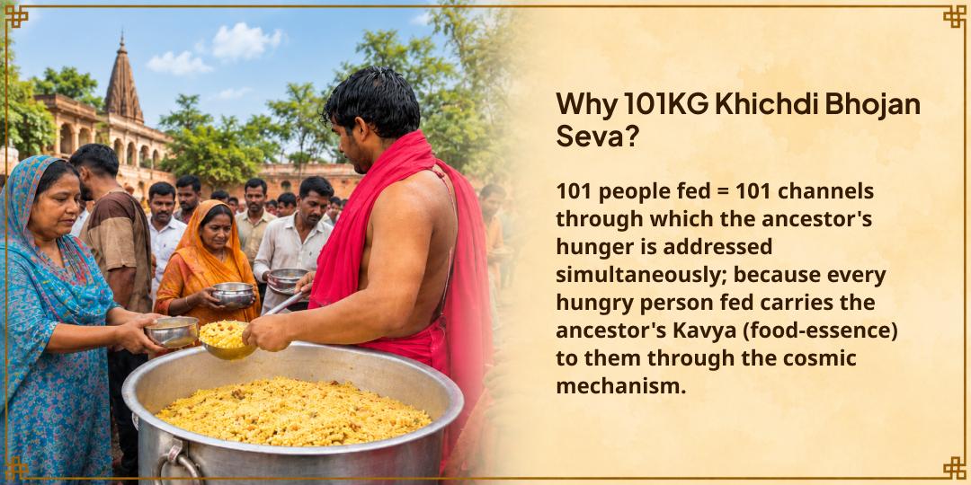 Maha Bharani Special Gaya 101KG Khichdi Bhojan Seva for Needy | In Memory of Your Ancestors