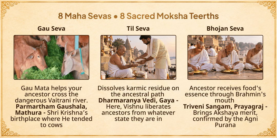 Mahalaya Sarva Pitru Amavasya Pitru Sadgati 8 Teerth 8 Maha Sevas