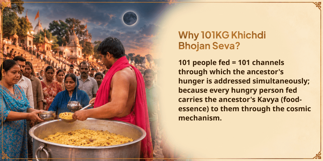Mahalaya Pitru Amavasya Pitru Santushti 4 Teerth 101KG Khichdi Needy Seva