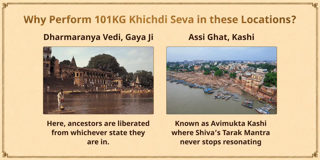 Mahalaya Pitru Amavasya Pitru Santushti 4 Teerth 101KG Khichdi Needy Seva