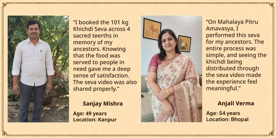 Mahalaya Pitru Amavasya Pitru Santushti 4 Teerth 101KG Khichdi Needy Seva