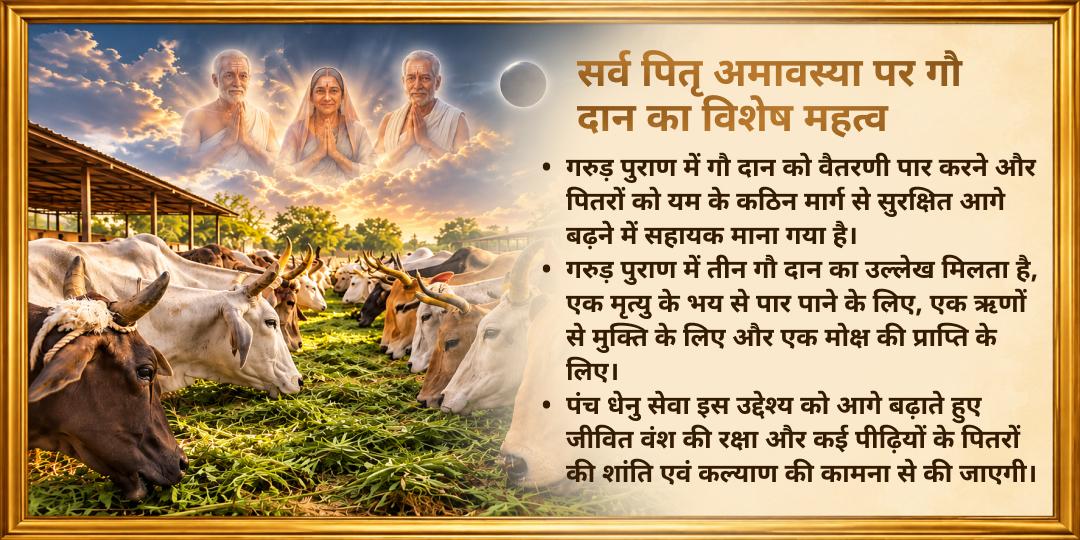 महालया अमावस्या गौ दान (पंच धेनु सेवा) पितरों की पूर्ण मुक्ति के लिए