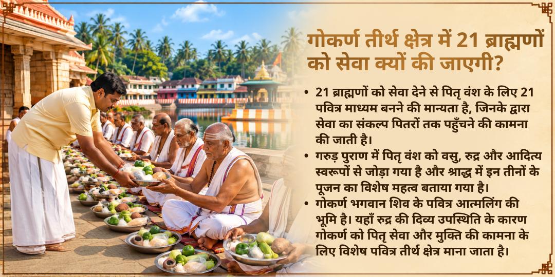पितृ पक्ष अष्टमी श्राद्ध गोकर्ण 21 ब्राह्मण स्वयंपाक सेवा