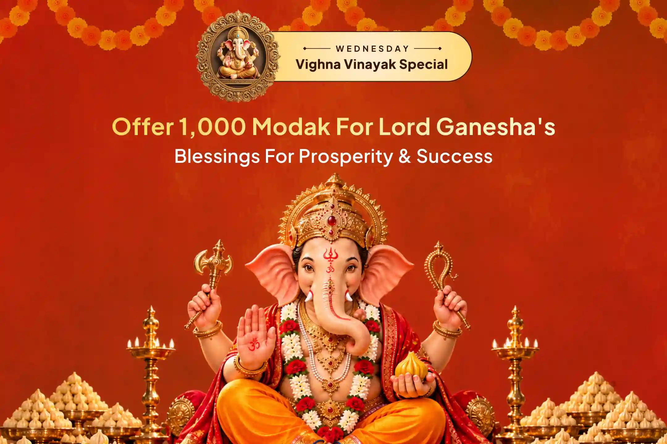 Wednesday's Divine Power: 1000 Modak, 1000 Durva, Blessings for New Beginnings Await!