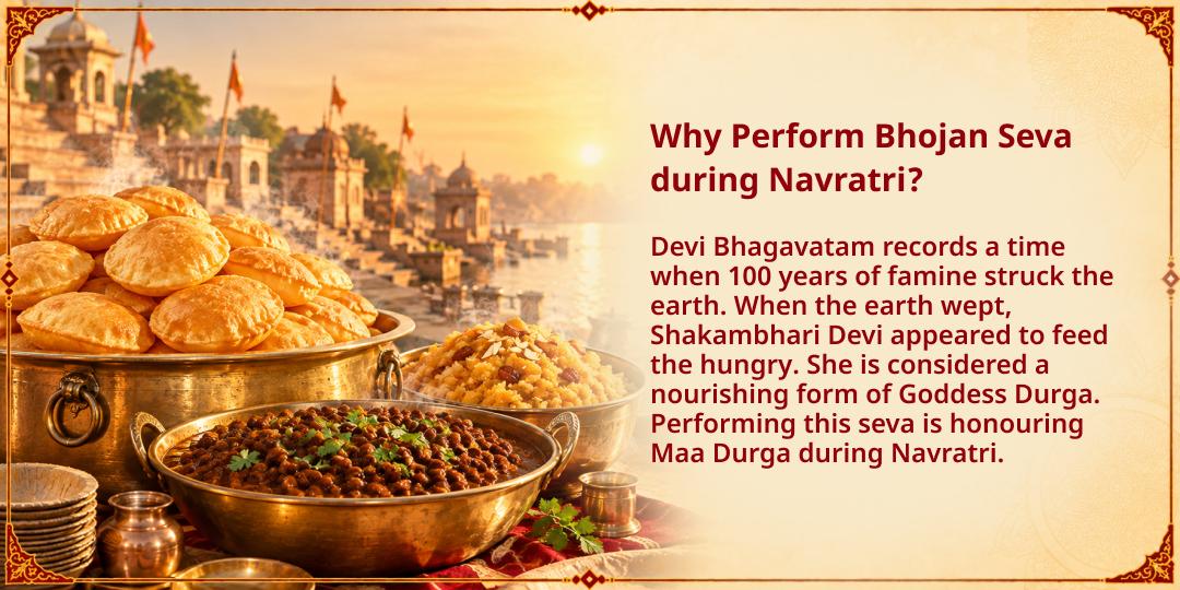 First Day of Maha Navratri 101KG Puri, Kale Chane & Halwa Bhojan Needy Seva