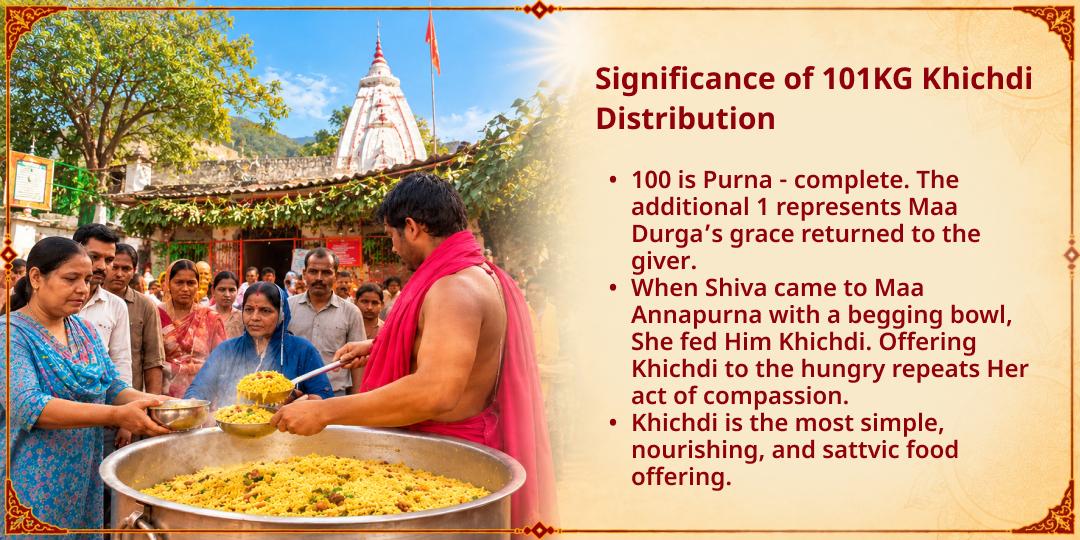 First Day of Maha Navratri 101KG Khichdi Distribution Seva to Needy 