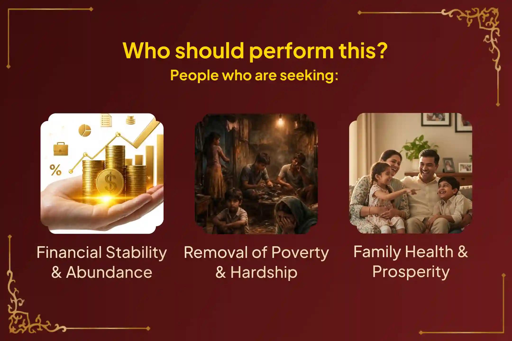 Participate in the Navratri Tritiya Tithi Annapurna Devi Special 108-time Annapurna Ashtakam chanting, and Anna Santharpana to the needy will bring immense material blessings and financial stability