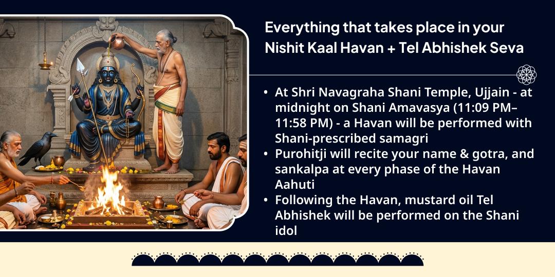 Last Shani Amavasya 2026 Nishit Kaal Havan Ahuti & Tel Abhishek