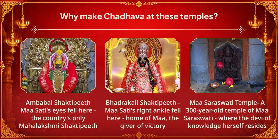 Maha Navratri Mahanavami Tithi Bhay Nashak, Vidya & Dhan Pradayini Kali, Saraswati & Lakshmi 3 Temple Chadhava