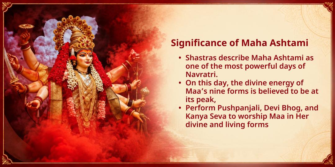 Maha Navratri Ashtami Pushpanjali, Devi Bhog & Kanya Bhojan Seva
