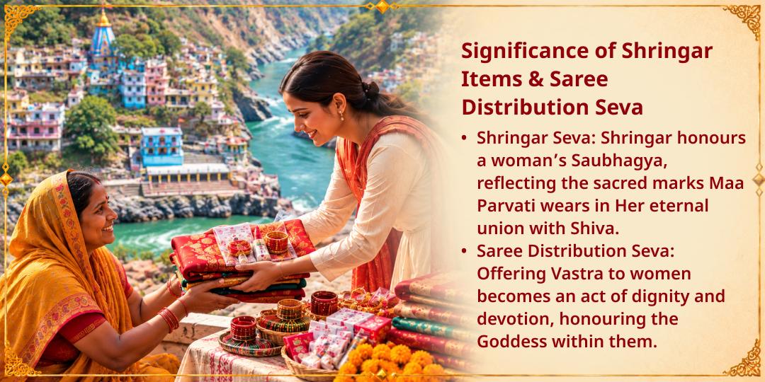 Navratri Ashtami Shringar Items & Saree Distribution Seva to Women 