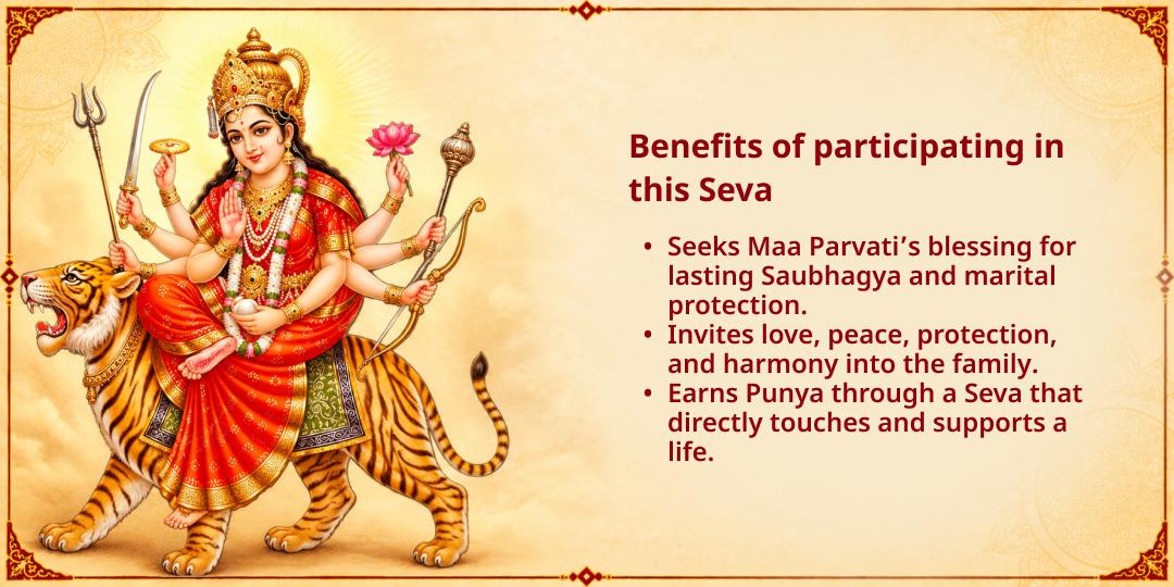 Navratri Ashtami Shringar Items & Saree Distribution Seva to Women 