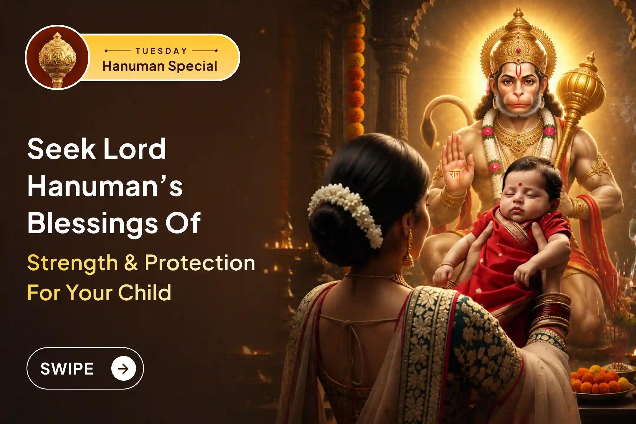 Do you wish to seek the divine protection of Lord Hanuman for your child, even when you are far away?