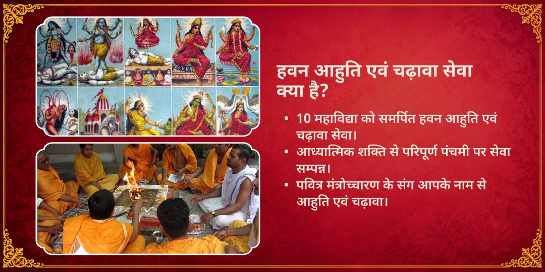 महानवरात्रि पंचमी सर्वसिद्धि प्रदायिनी 10 महाविद्या हवन आहुति एवं चढ़ावा